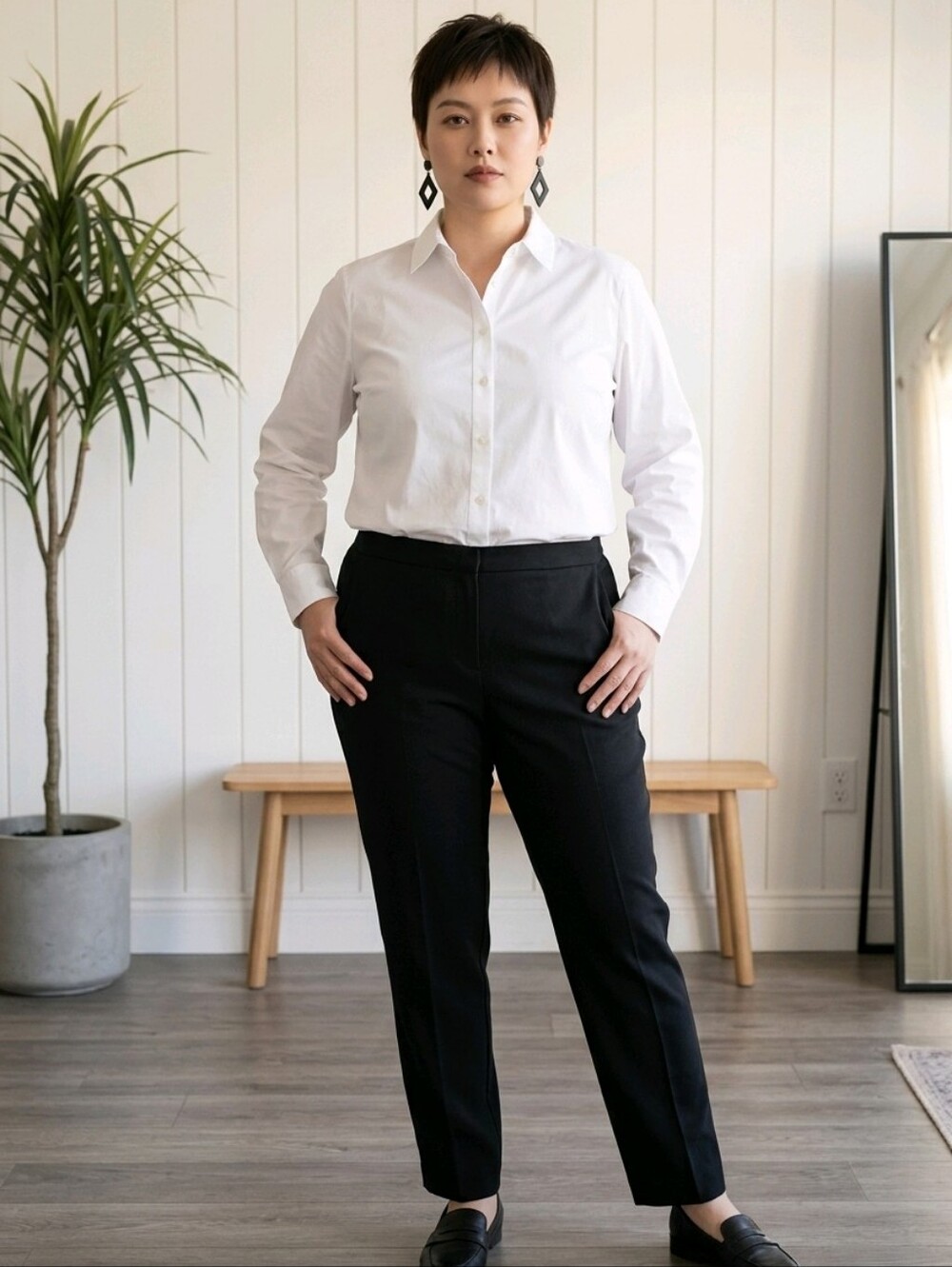Dennis Basso Black Luxe Crepe Trouser Ankle Pants Size 1X